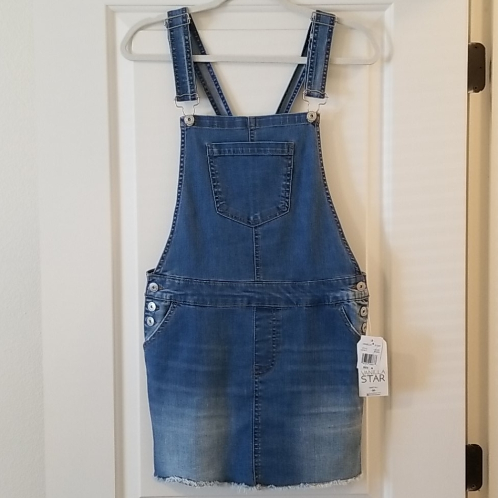 NWT Vanilla Star Distressed Denim Skirtall M